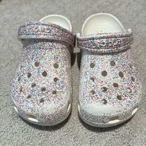 Girls, glitter crocs, size 12